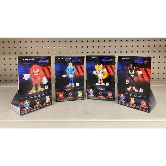 Sonic the Hedgehog 4 Movie Chao Mascot Sonic Tails Shadow Knuckles 2.5” Jakks - Picture 5 of 5